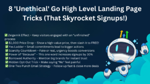 Read more about the article 8 ‘Unethical’ Go High Level Landing Page Tricks (That Skyrocket Signups!)
