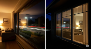 Read more about the article Can You See Through Tinted Windows at Night? The Complete Guide for Homeowners & Businesses