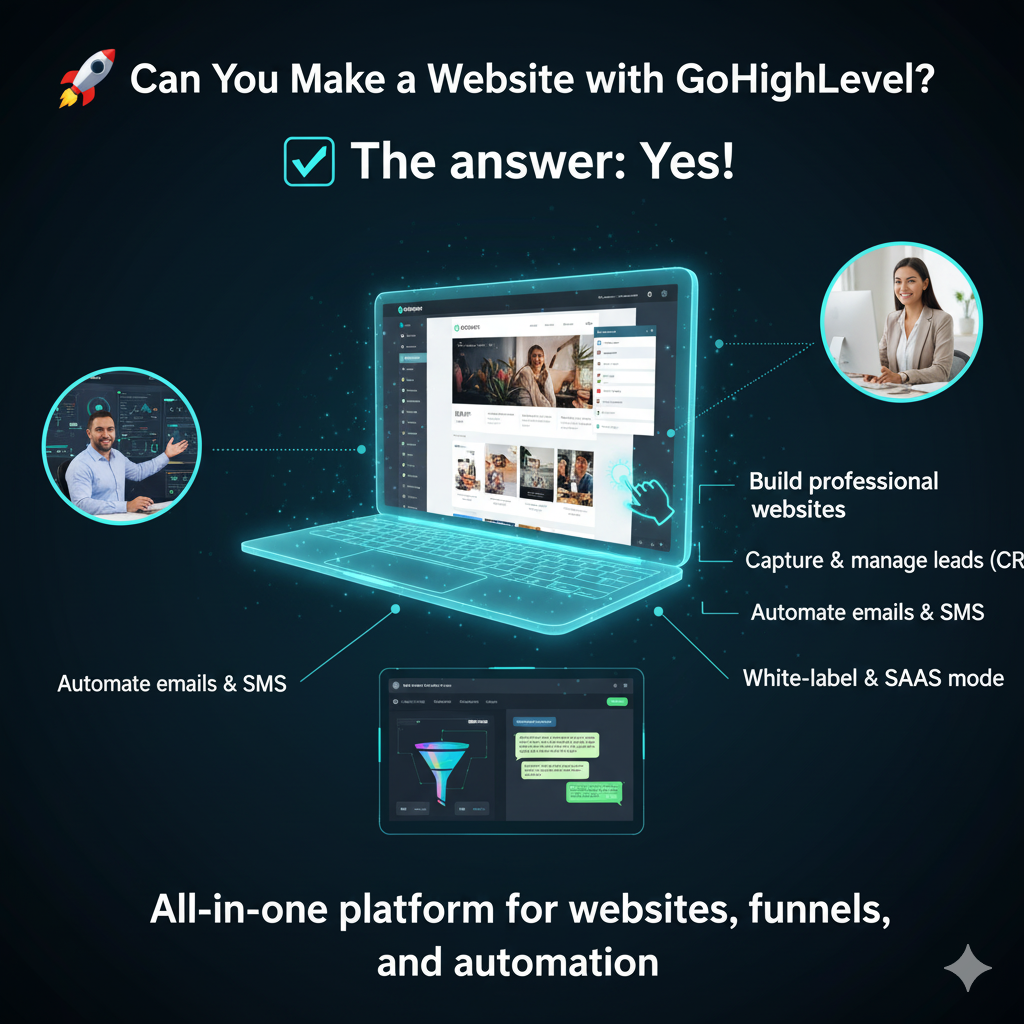 You are currently viewing Can You Make a Website with GoHighLevel? A Complete Guide for Digital Agencies and Small Businesses
