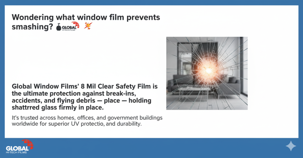 what window film prevents smashing