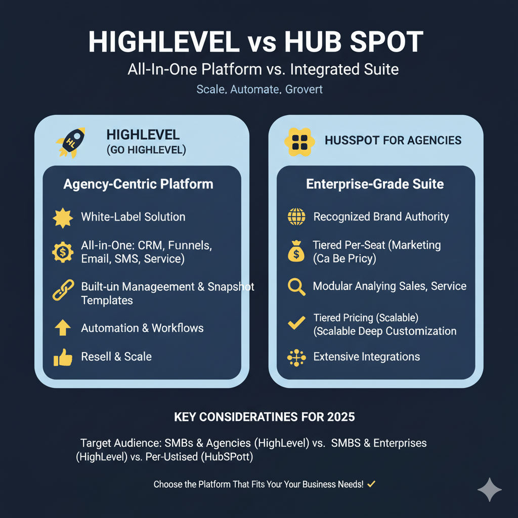 Read more about the article HighLevel vs HubSpot: Which CRM Is Best for Agencies in 2025?