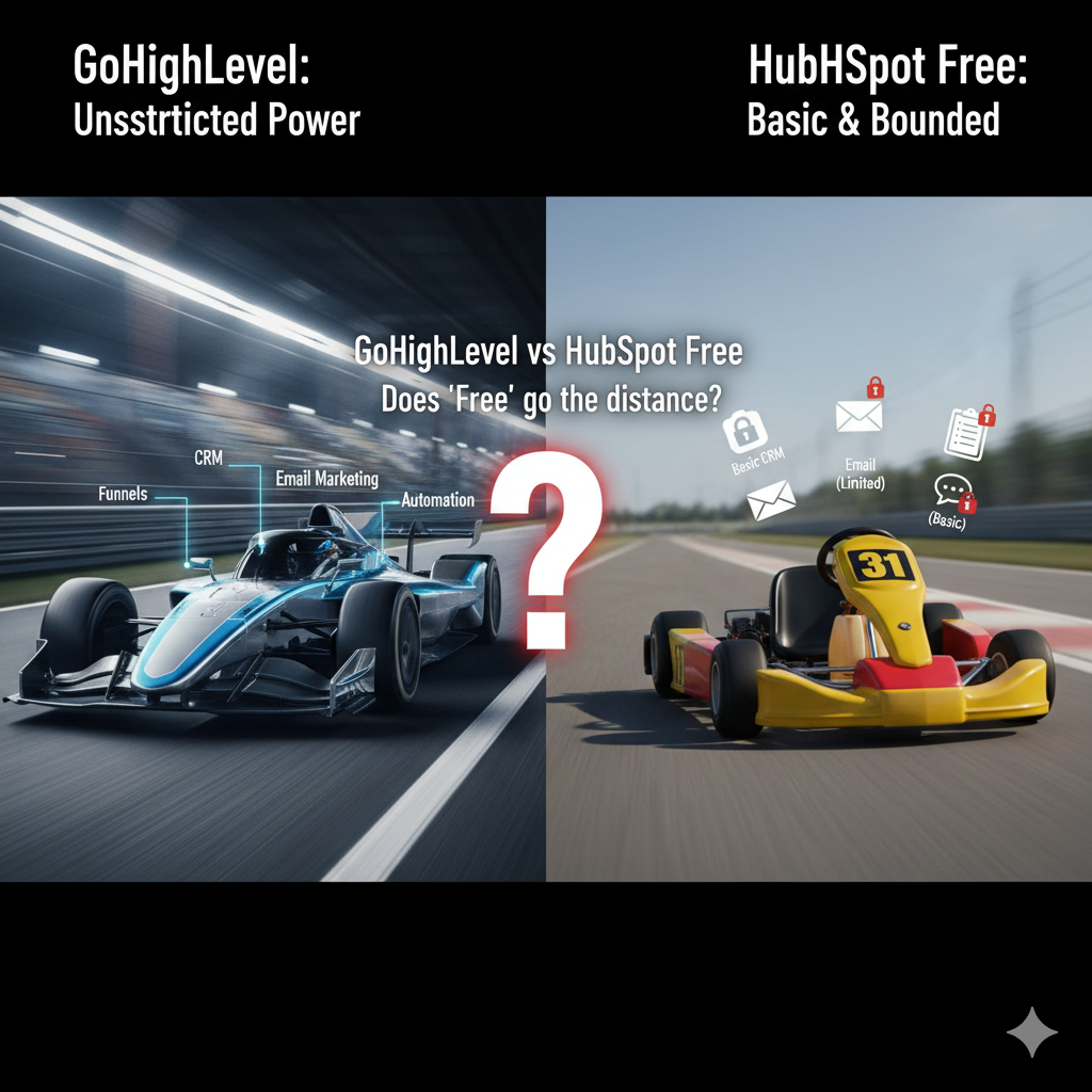 Read more about the article GoHighLevel vs HubSpot Free: Does the Free Plan Stand a Chance?