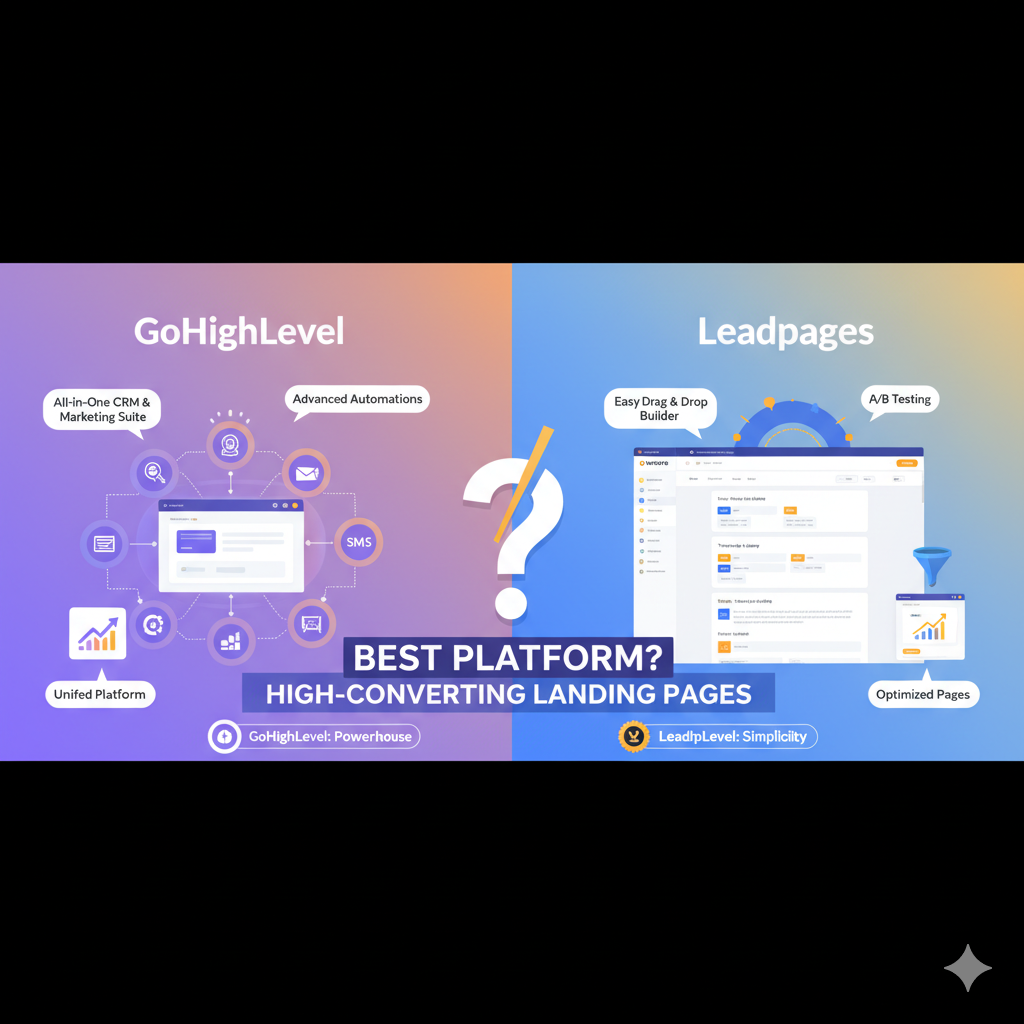 Read more about the article GoHighLevel vs Leadpages: Best Platform for High-Converting Landing Pages