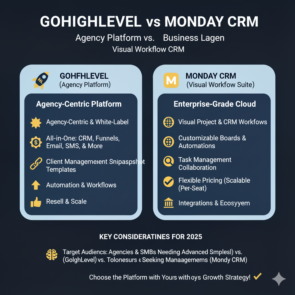 Read more about the article GoHighLevel vs Monday CRM: Which Platform Is Best for Agencies in 2025? (Full Comparison)