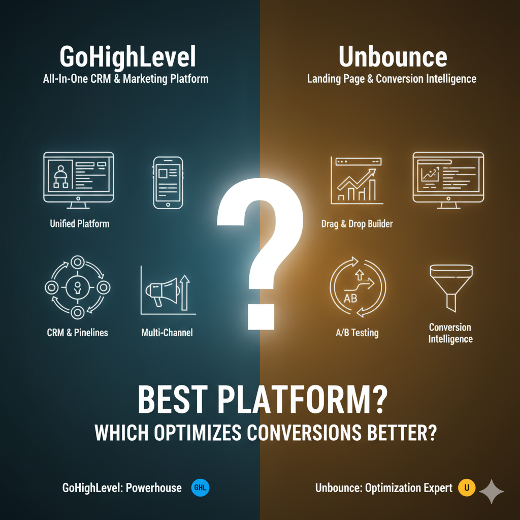 Read more about the article GoHighLevel vs Unbounce: Which Optimizes Conversions Better?