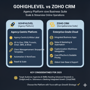 Read more about the article GoHighLevel vs Zoho CRM: Which Platform Is Better for Agencies, Freelancers & Small Businesses in 2025?