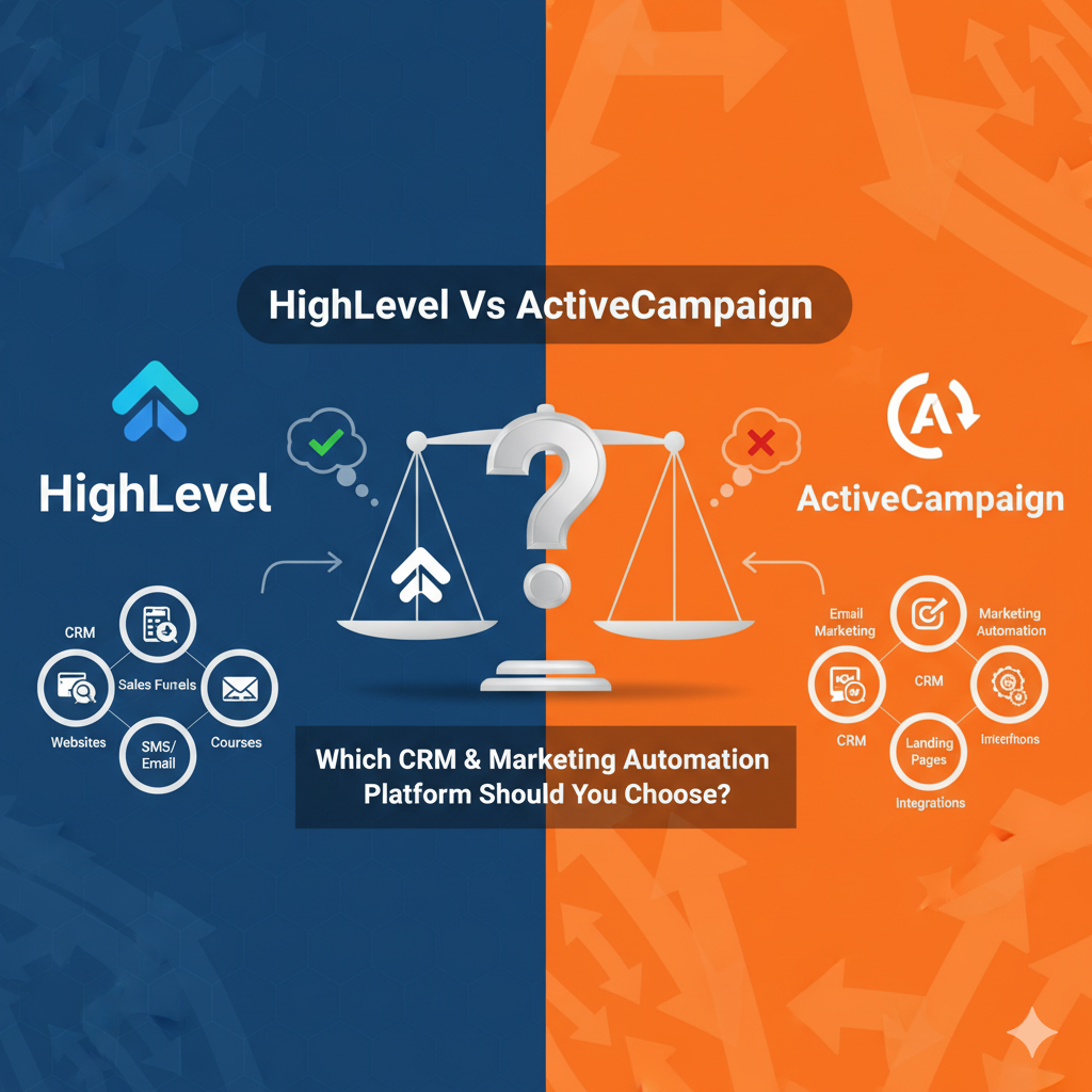 Read more about the article HighLevel Vs ActiveCampaign: Which CRM & Marketing Automation Platform Should You Choose?