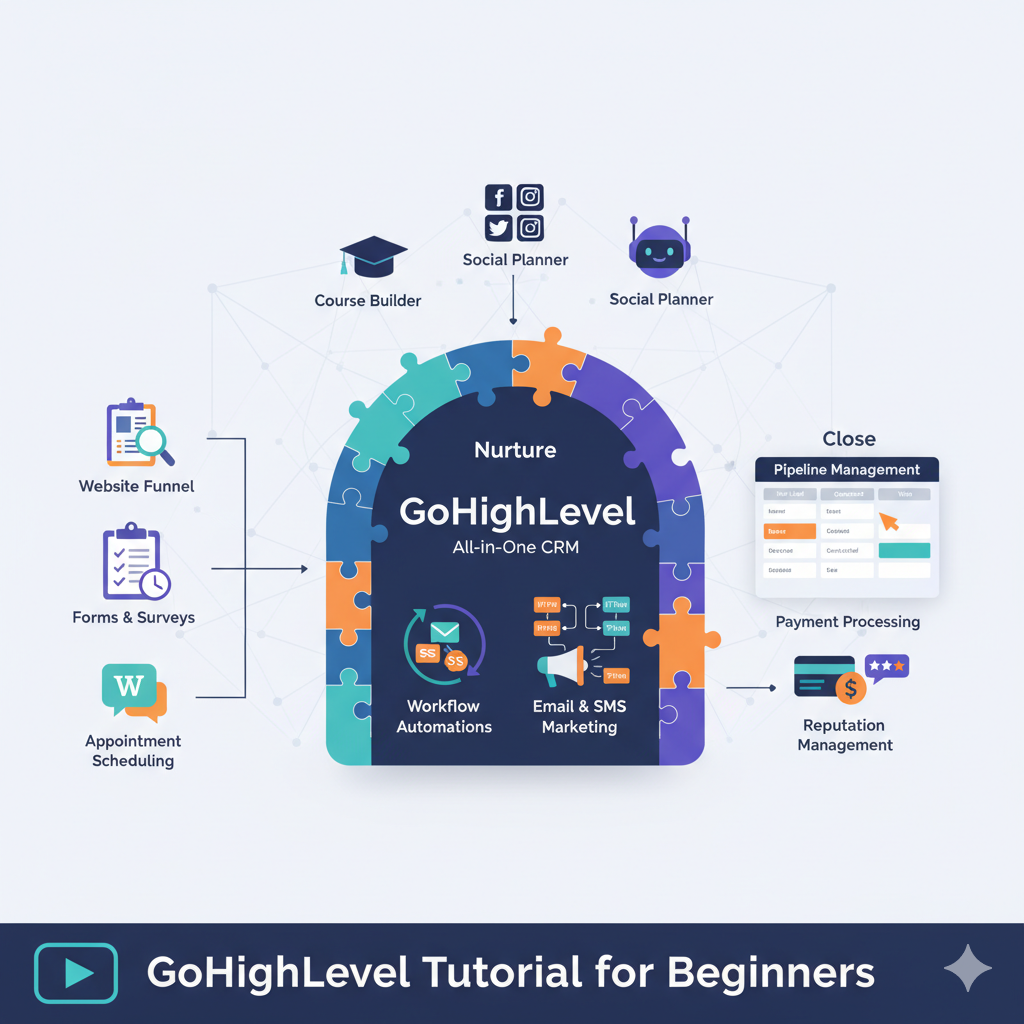 Read more about the article What Is GoHighLevel? A Complete Beginner’s Guide to the All-in-One CRM
