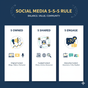 Read more about the article What Is the 5-5-5 Rule on Social Media? The Complete 2025 Guide for Agencies & Small Businesses