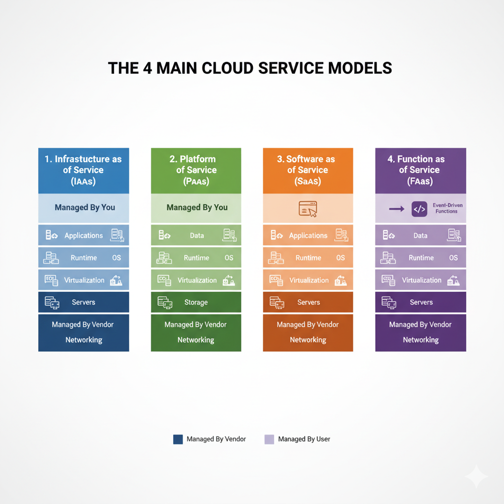 Read more about the article ☁️ What Are the 4 Main Cloud Services? [Full Guide for 2025]