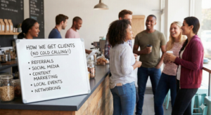 Read more about the article How Small Businesses Get Clients Without Cold Calling (Proven Strategies That Actually Work)