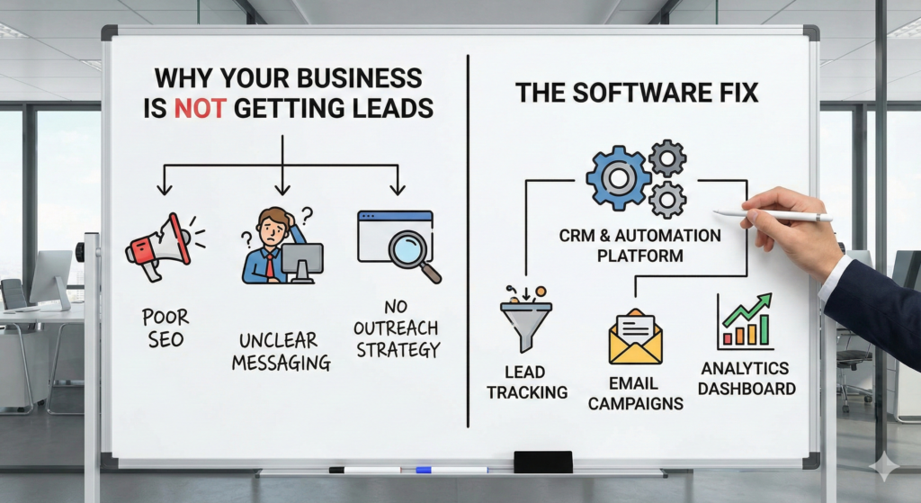 Why Your Business Is not Getting Leads (And the Software Fix) 2026